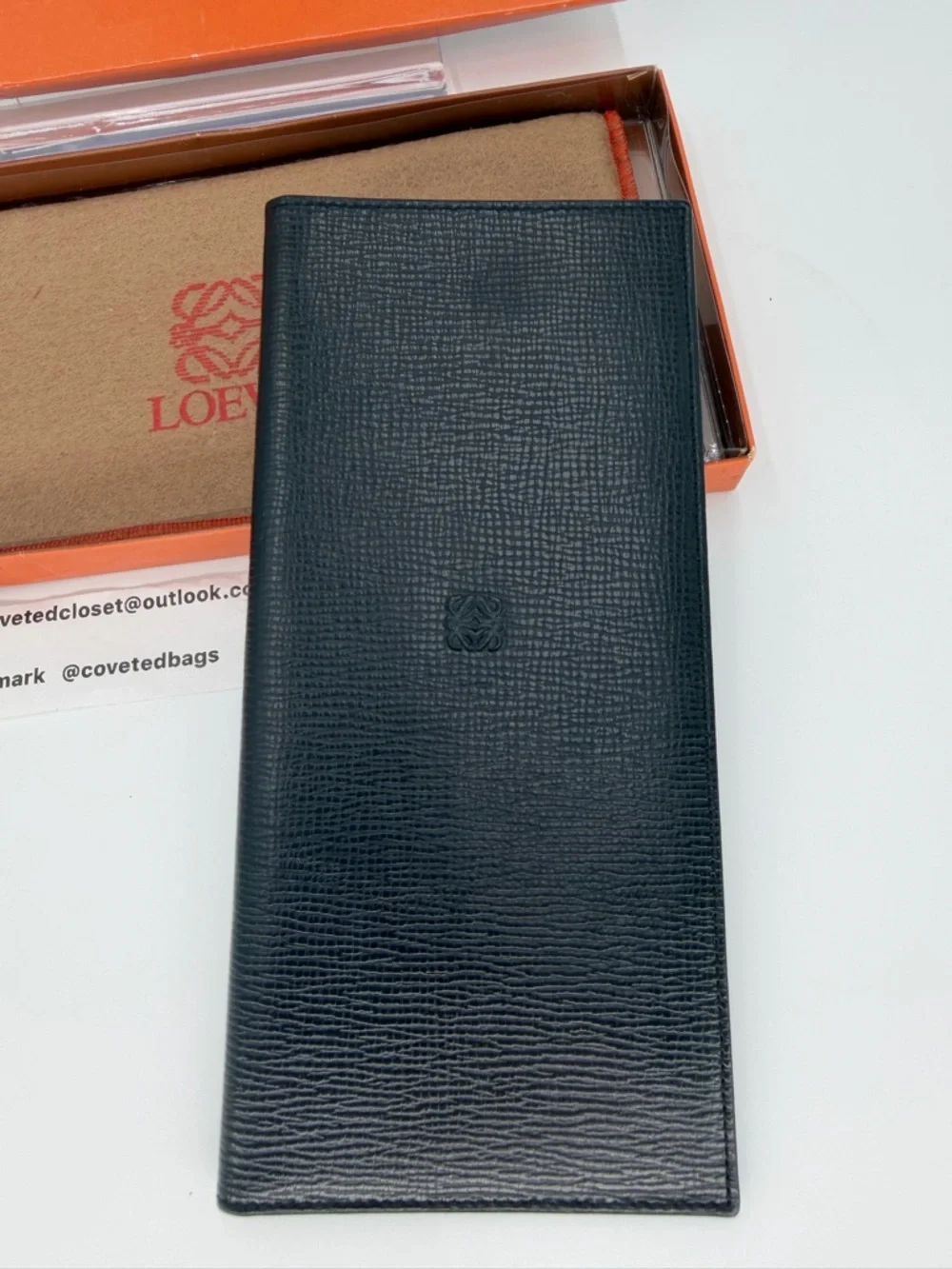 Loewe Anagram Textured Leather Men’s Long Wallet Excellent Condition!